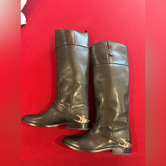 GOLDEN GOOSE Charlie Knee-High Leather Bootstrap Size EU 37 US 7 NWOB READ - Picture 9 of 11